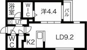 Balboni新札幌（バルボーニ新札幌）の間取り画像
