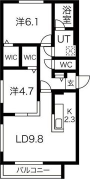 ブランシャール幌西の間取り画像