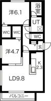 ブランシャール幌西の間取り画像