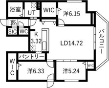 カレラ水車町の間取り画像