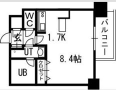 クレジデンス札幌・南4条の間取り画像