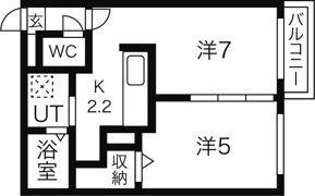 シャルマン東区役所前の間取り画像