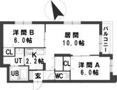 グランメール栄通20Aの間取り画像
