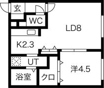 Gloir発寒（グロワール発寒）の間取り画像