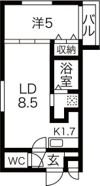 Y’s月寒西の間取り画像