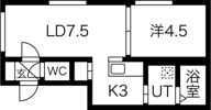イースト9条ハイツの間取り画像