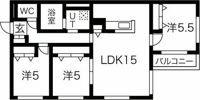 Ruan福住の間取り画像