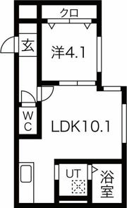 Majestic Life札幌桑園の間取り画像