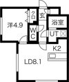 パインハート中の島の間取り画像
