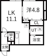 ルミエール南郷通Bの間取り画像