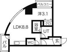 レジデンスタワー札幌の間取り画像
