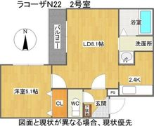 La Causa N22（ラコーザN22）の間取り画像