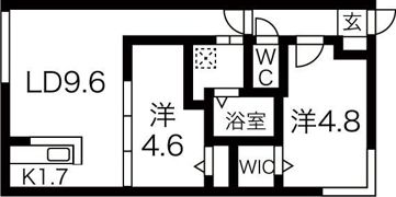 カサトレス美園の間取り画像