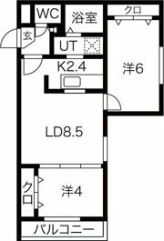 ピーコック平岸の間取り画像