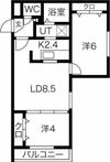 ピーコック平岸の間取り画像