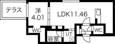 ラシュエット南郷通9丁目の間取り画像