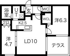 ブランシャール札幌STATIONの間取り画像