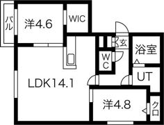 Peche山鼻 Cの間取り画像