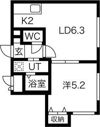 グリーンアベニュー月寒中央の間取り画像