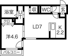 Asso Lusso ASABU（アッソルッソ麻生）の間取り画像