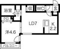 Asso Lusso ASABU（アッソルッソ麻生）の間取り画像