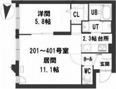 グランメール北24条駅前の間取り画像