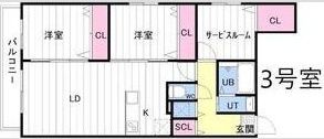 CARRERA東札幌 2nd.の間取り画像