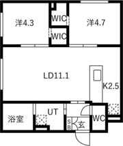 Mut月寒西の間取り画像