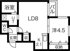 Wynn学園前（ウィン）の間取り画像