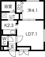 RENT二十四軒の間取り画像