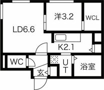 casa AT 豊平公園2nd（カーサエーティー豊平公園セカの間取り画像