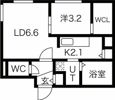 casa AT 豊平公園2nd（カーサエーティー豊平公園セカの間取り画像