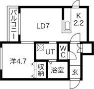 Wind Hills中の島（ウィンドヒルズ）の間取り画像
