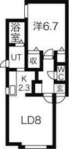 コンフォート中の島 Vの間取り画像