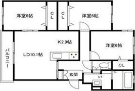 グランメール石山通の間取り画像