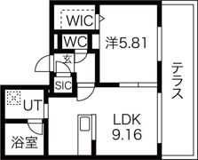 ストークト東区役所前の間取り画像