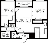 カレラ山鼻南の間取り画像