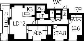 ダイアパレス北円山第2の間取り画像