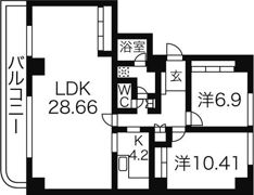 ビッグウイン915の間取り画像