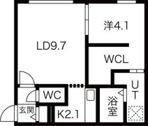 ブルーイング大通東の間取り画像