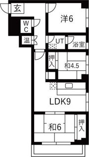 シャンボール南12条の間取り画像
