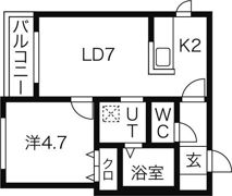 ルジュール中島公園の間取り画像