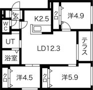 ブランシャールALAIN山の手の間取り画像