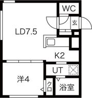ラフィーネ平岸3条の間取り画像