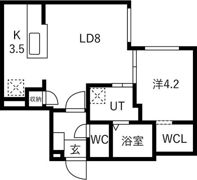 仮）北8東8MSの間取り画像