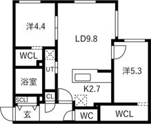 仮）北8東8MSの間取り画像