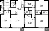 西町北7丁目一棟二戸の間取り画像