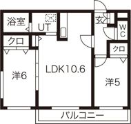 クレアメゾン環状通東の間取り画像