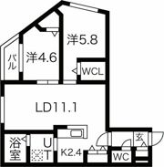 ブランシャール豊水すすきのの間取り画像