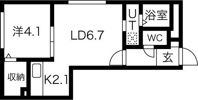 アモール円山の間取り画像